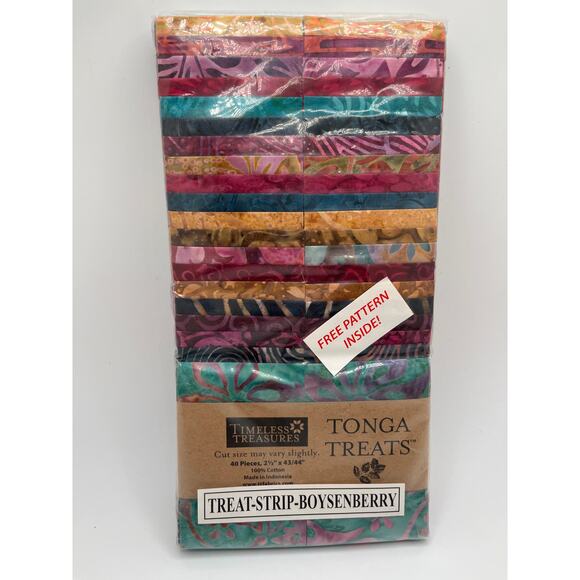 Tonga Treat BOYSENBERRY - STRIPPY PINWHEELS 100% Cotton Timeless Treasures - Picture 2 of 2